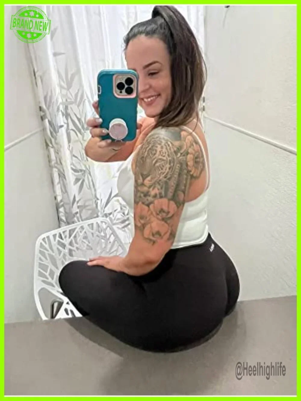 Seamless Scrunch Leggings High Waist Tummy Control Yoga Pants 25